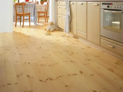 Massivholzdiele nordische Kiefer B-Sortierung naturbelassen Produktbild #2