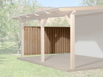 Seitenwand geschlossen für Terrassenüberdachung 672 Produktbild #1