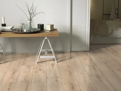Laminat Eiche gekalkt beige Landhausdiele Produktbild #2