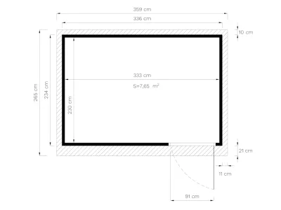 Gartenhaus Punta 3 19 mm natur Produktbild #11