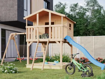 Stelzenhaus Benjamin SET naturbelassen Produktbild #7