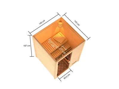 Sauna Sandra mit bronzierter Glastür Produktbild #5