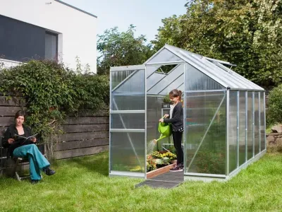 Gewächshaus Apollo HKP 4 mm, Aluminium-blank eloxiert Produktbild #1