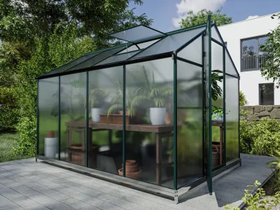 Gewächshaus Aluminium Garten Pflanzenhaus Alu Treibhaus Frühbeet mit Fundament Produktbild #7