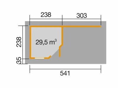 Gartenhaus Designhaus 213 Plus B Gr. 1 anthrazit Produktbild #2