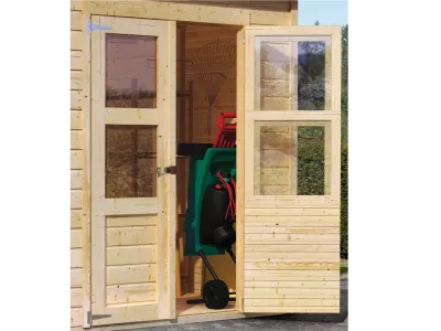 Gerätehaus Merseburg 4 14 mm naturbelassen inkl. 140 cm Anbau Produktbild #9