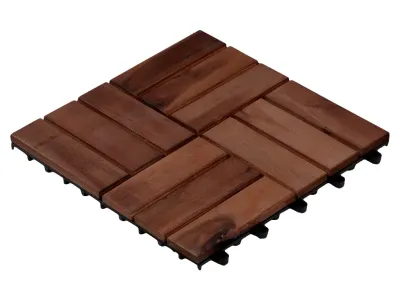 Terrassenfliese Akazie Holzfliese dunkel geölt Produktbild #2