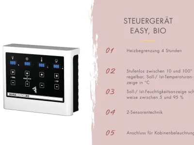 Massivholzsauna Sonara mit Dachkranz bronzierte Ganzglastür Produktbild #13