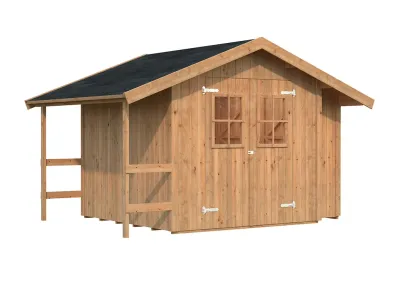 Gerätehaus Marcus 6,5 m² 16 mm braun tauchimprägniert Produktbild #1