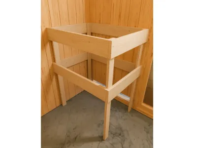 Saunahaus Fasshaus 2 38 mm naturbelassen mit Graphitfarbener Tür Produktbild #7