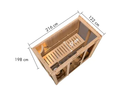Karibu Elementsauna 68mm Irava 2 Produktbild #7