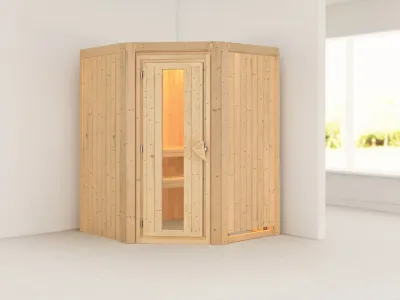 Systemsauna Larin Holztür mit Isolierglas Produktbild #1