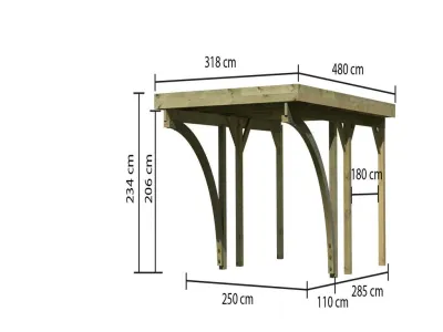 Carport Einzel 1 CLASSIC inkl. 2 Einfahrtsbögen Produktbild #3