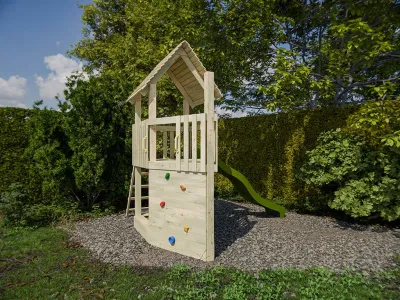 Spielturm Ship Tower KDI inkl. Rutsche grün Produktbild #2