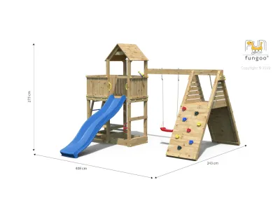 Spielturm Fluppi KDI inkl. Einzelschaukel + Rutsche Produktbild #11