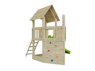 Spielturm Ship Tower KDI inkl. Rutsche grün Produktbild #9