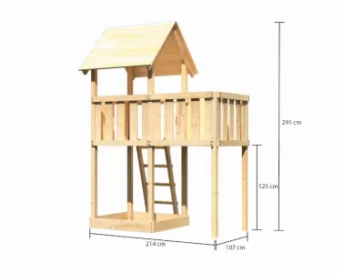 Spielturm Lotti naturbelassen inkl. Anbau Produktbild #2