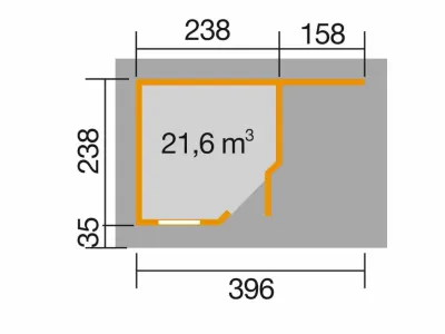 Gartenhaus Designhaus 213 Plus A Gr. 1 anthrazit Produktbild #2