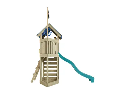 Spielturm Pirat Captain Jolly KDI inkl. Rutsche türkis Produktbild #3