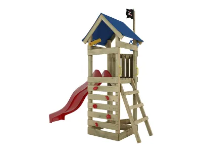 Spielturm Pirat Captain Jolly KDI inkl. Rutsche rot Produktbild #5