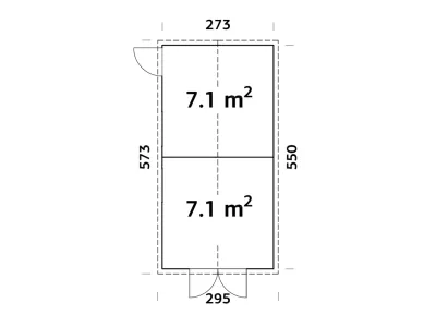 Gerätehaus Dan 14,2 m² 16 mm grau tauchimprägniert Produktbild #2