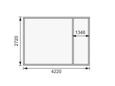 Gartenhaus Zweiraumhaus Schönbuch 2 38 mm natur Produktbild #6