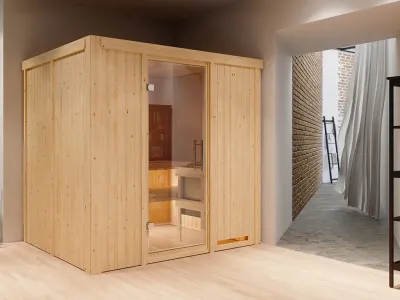 Sauna Systemsauna Sodin, inkl. 9 kW Ofen mit integrierter Steuerung Produktbild #1