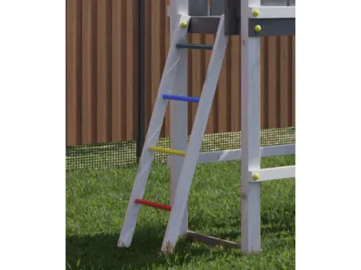 Spielturm Smart 4 Bridge grau/weiß inkl. Rutsche grün Produktbild #15