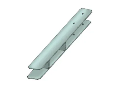 Pfostenanker H-Form 121 mm feuerverzinkt Produktbild #1