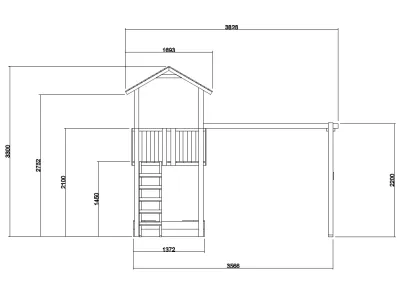 Spielturm Tilly Classic mit Doppelschaukel KDI inkl. Rutsche gelb + Sitze rot Produktbild #8