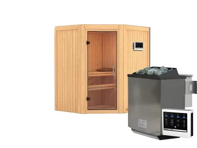 Sauna Systemsauna Taurin, inkl. 9 kW Bio-Ofen mit externer Steuerung Produktbild #8