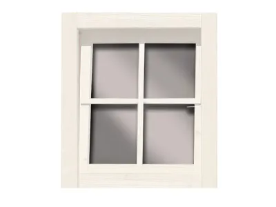 Dreh-/Kippfenster elfenbeinweiß für 38 / 40 mm Gartenhäuser Produktbild #2
