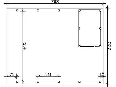 Carport SPARSET Friesland inkl. Abstellraum Produktbild #3