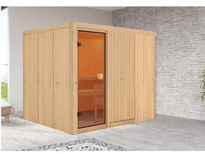 Elementsauna 68 mm Celine 6 SPARSET inkl. 9 kW Saunaofen und ext. Steuerung Produktbild #3