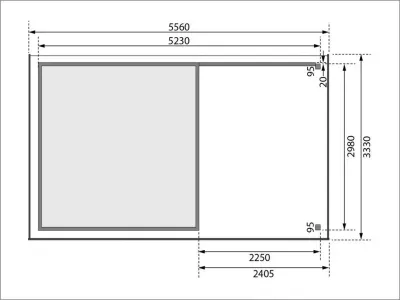 Gartenhaus SET Askola 6 19 mm naturbelassen, inkl. 2,4 m Anbaudach + Rückwand Produktbild #8