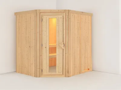 Systemsauna Siirin Holztür mit Isolierglas Produktbild #1