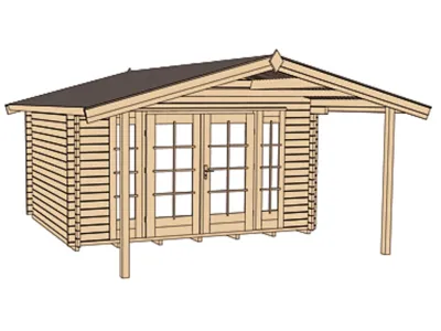 Gartenhaus 137 A Gr. 1 45 mm naturbelassen Produktbild #3