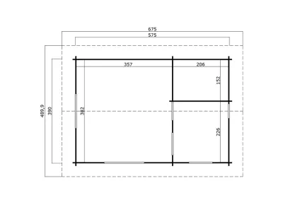 Gartenhaus Blockbohlenhaus Caroline Set Silber 40 mm lichtgrau Produktbild #2