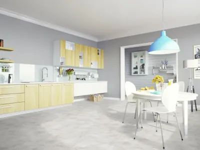Korkboden Naturboden DESIGNTrend Concrete Pearl Steinoptik Fliese Produktbild #8