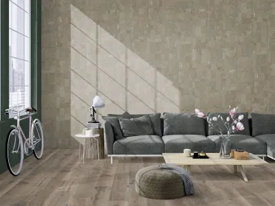 Kork Wandfliese DECODALLE Element rustic greige mit PARAWAX-Oberfläche Produktbild #7