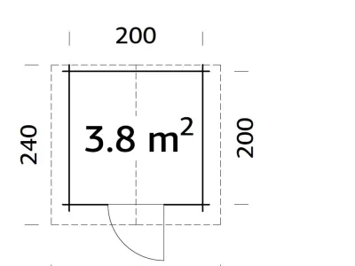 Gartenhaus Blockbohlenhaus Vivian 3,8 m² 28 mm grau tauchimprägniert Produktbild #3