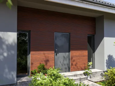 WPC 4-fach Rhombusprofil Teak co-extrudiert Produktbild #7