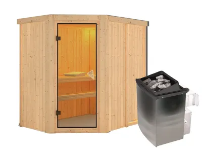 Sauna Systemsauna Carin, inkl. 9 kW Ofen mit integrierter Steuerung Produktbild #9