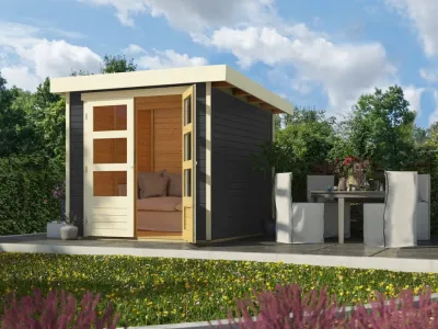 Gartenhaus Askola 2 19 mm terragrau Produktbild #1