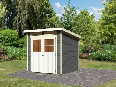 Gartenhaus Glücksburg 4 ECO 19 mm terragrau Produktbild #6
