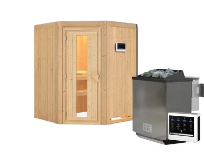 Sauna Systemsauna Larin, inkl. 9 kW Bio-Ofen mit externer Steuerung Produktbild #6