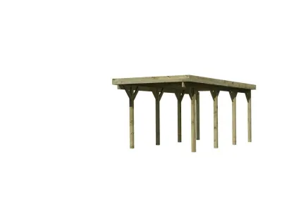 Carport Einzel 2 CLASSIC inkl. 0,5 mm Stahldachplatte Produktbild #2