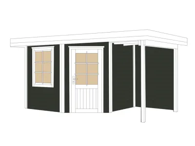 Gartenhaus Designhaus 213 Plus A Gr. 2 anthrazit Produktbild #3