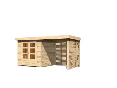 Gartenhaus SET Northeim 4 - Terragrau, inkl. 3,3 m Anbaudach Produktbild #11