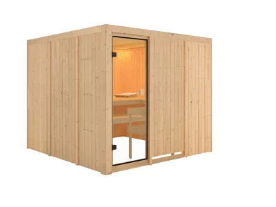 Sauna Arvika mit bronzierter Glastür Produktbild #4